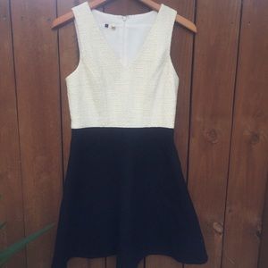 4C 4 Collective Black Ivory Color Block Dress Mini